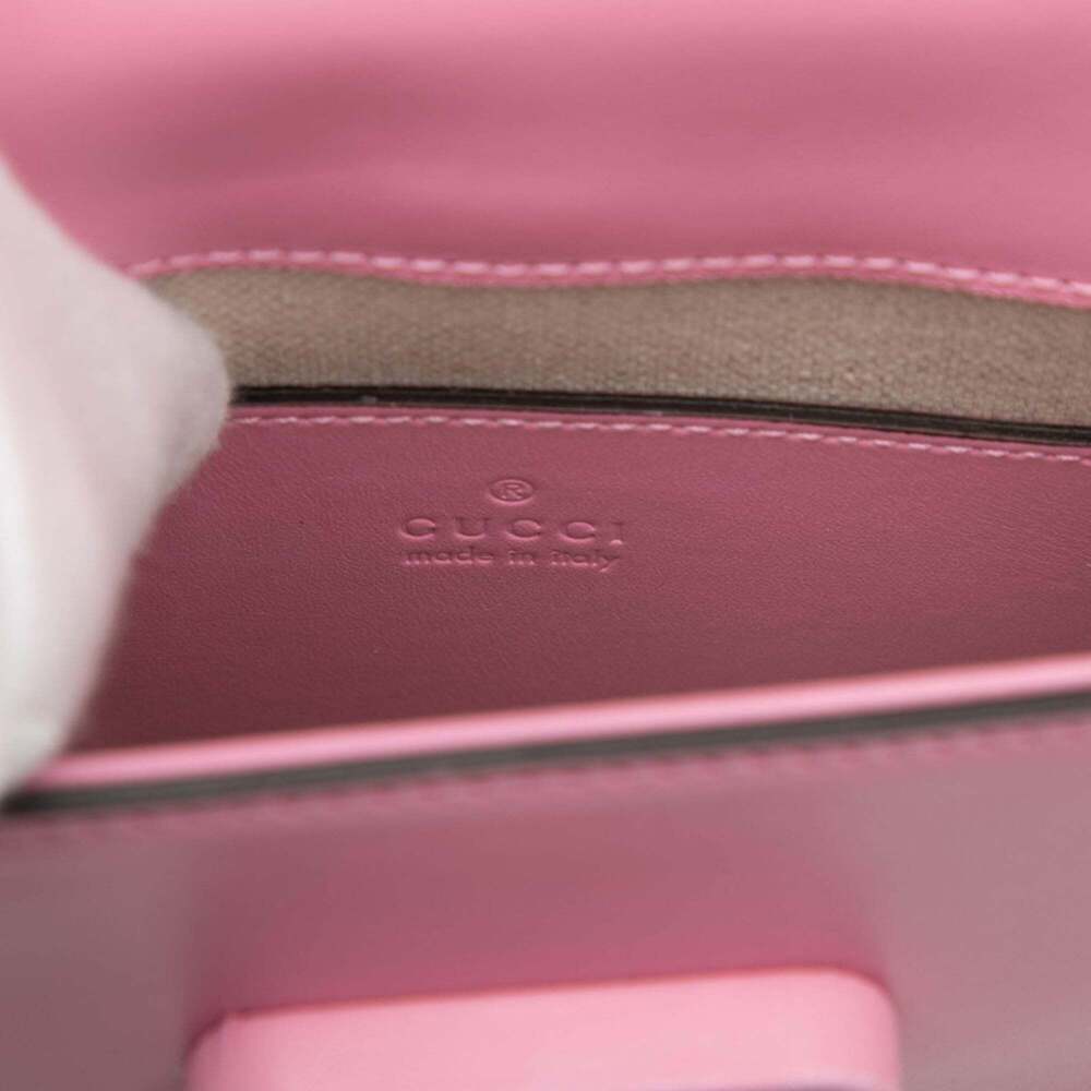 GUCCI Authentic Pink Leather Bamboo Backpack - Picture 5 of 7